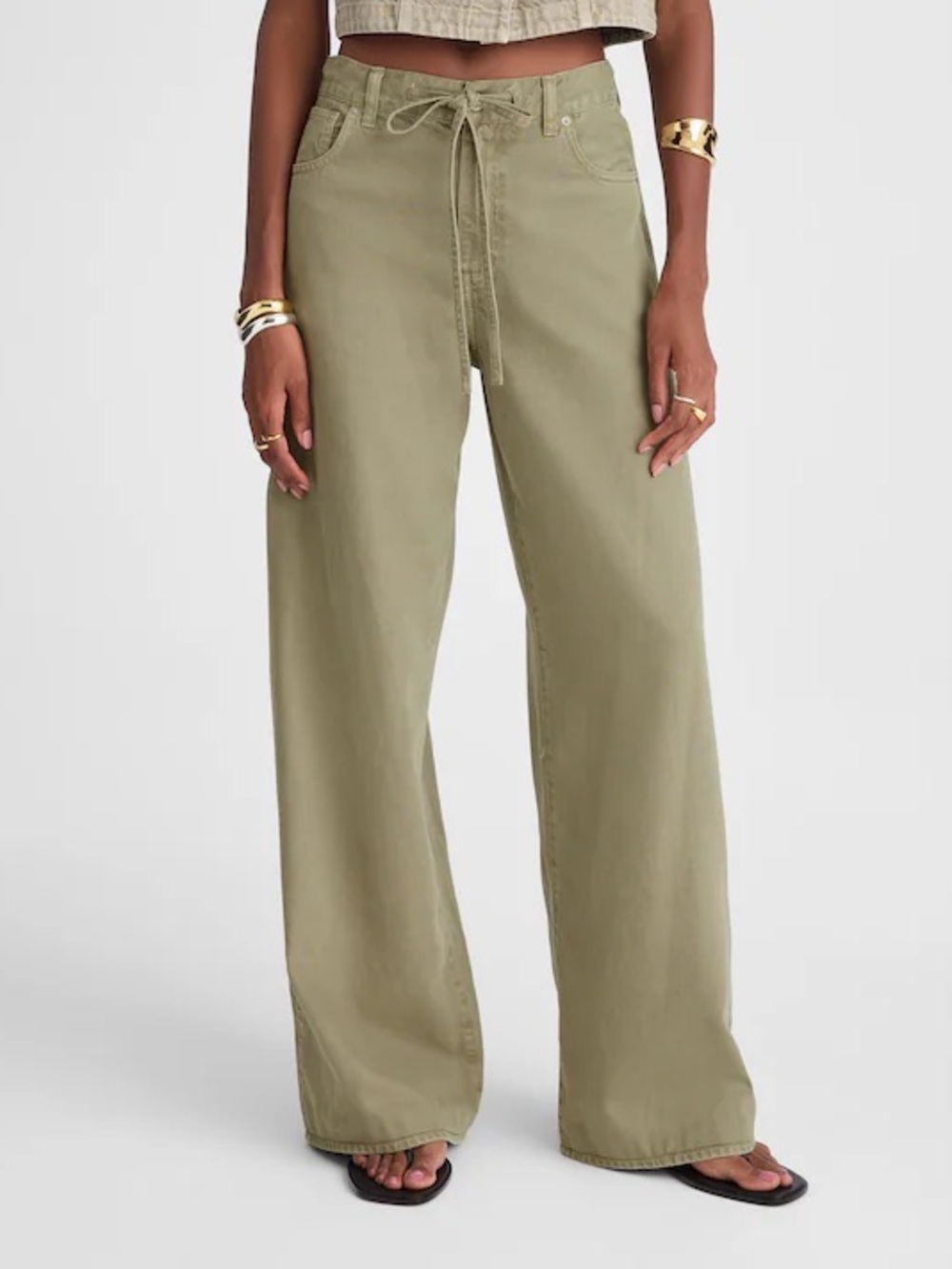 Madewell Green Superwide-Leg Jeans: Airy Denim Edition